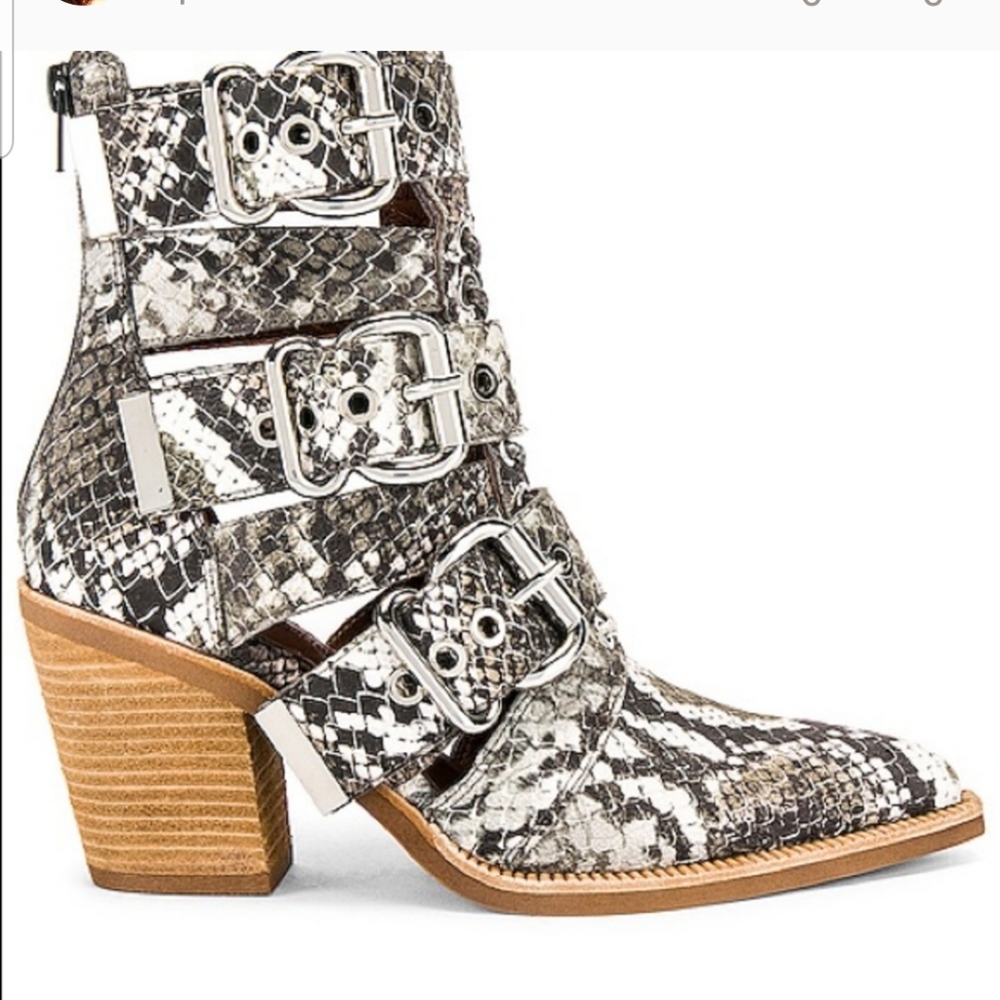 Jeffery Cambell Caceres booties boots snake pointy